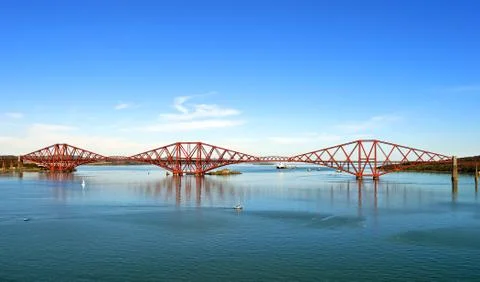 Forth Bridge, rail crossing, Edinburgh, Scotland 스톡 사진