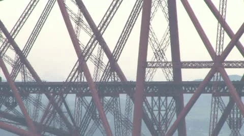 Forth Bridge Railway Train Stock Footage 10887051