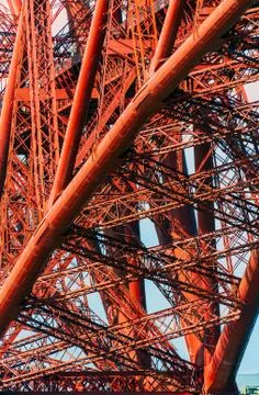 Forth Bridge Structure in Edinburgh Scotland Foto stock