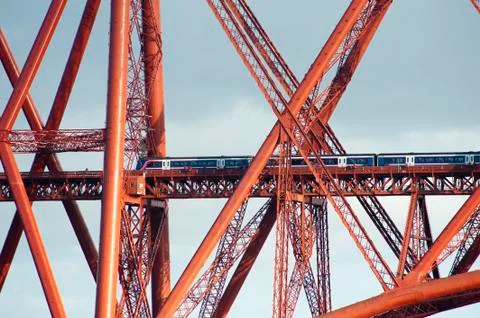 Forth bridge train Stock Photos