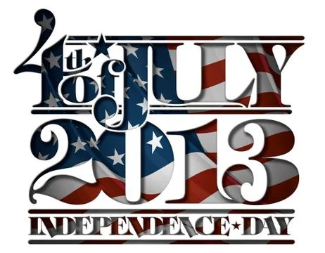 Forth of july 2013 independence day cut-out Stock Illustration