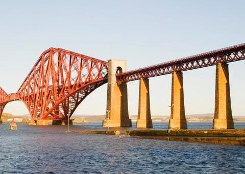 Forth rail bridge in edinburgh Stock Photos