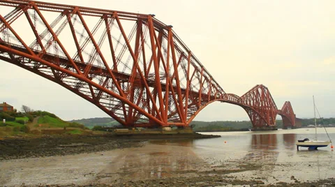 Forth Rail Bridge Video stock 37975672