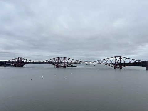 Forth Rail Bridge over the River Forth in Scotland Stock Photos