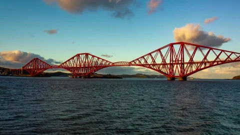 Forth Rail Bridge Timelapse Stock Footage 164302166