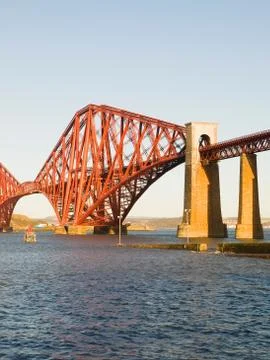 Forth rail bridge in vertical composition Stock Photos
