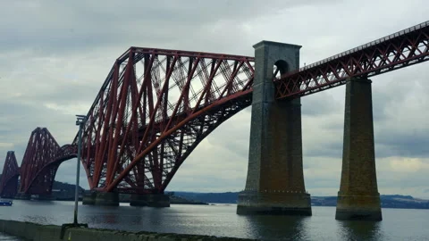 Forth River Bridge Scotland Stock Footage 319694489