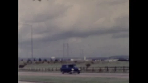 Forth Road bridge and Forth Bridge Stock Footage 251833242