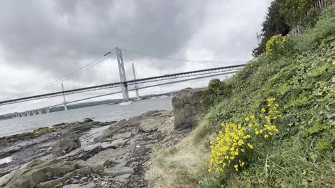Forth Road Bridge Stock Footage 310914253