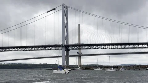 Forth Road Bridge Stock Footage 310914257