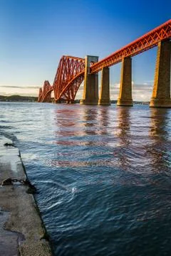 The forth road bridge at sunset Stock Photos