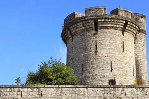 Fortifications of a castle Stock Photos