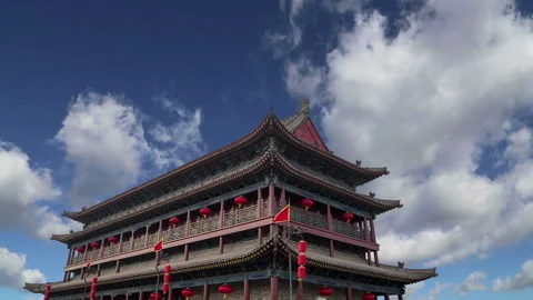 Fortifications of Xian,China Stock Footage 89583023