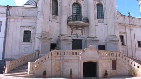 Fortified Carmelite monastery g Stock Footage 23016853