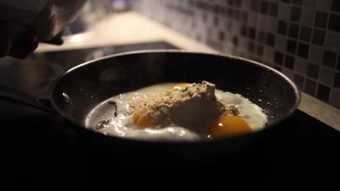 Fortified eggs for active morning Stock Footage 329449519