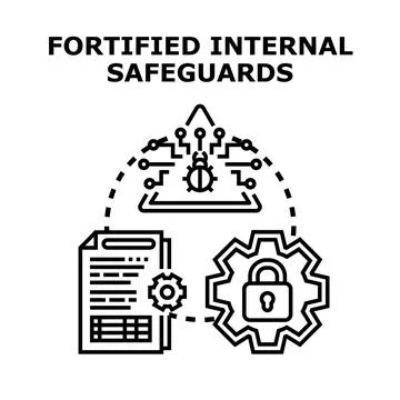 Fortified internal safeguards for data security protection Stock Illustration