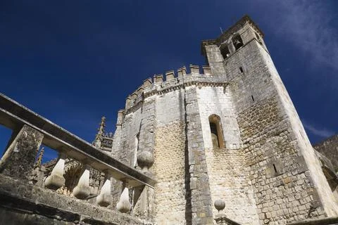 Fortified structure with bell tower, parapets and battlements, The Convent of 写真素材
