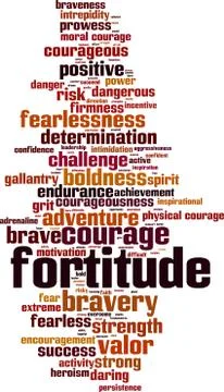 Fortitude word cloud Stock Illustration