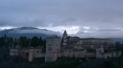 The fortress of the Alhambra Stock Footage 36037904