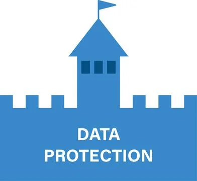 A fortress for data protection Stock Illustration