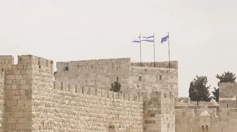 The fortress in Jerusalem Stock Footage 61108071