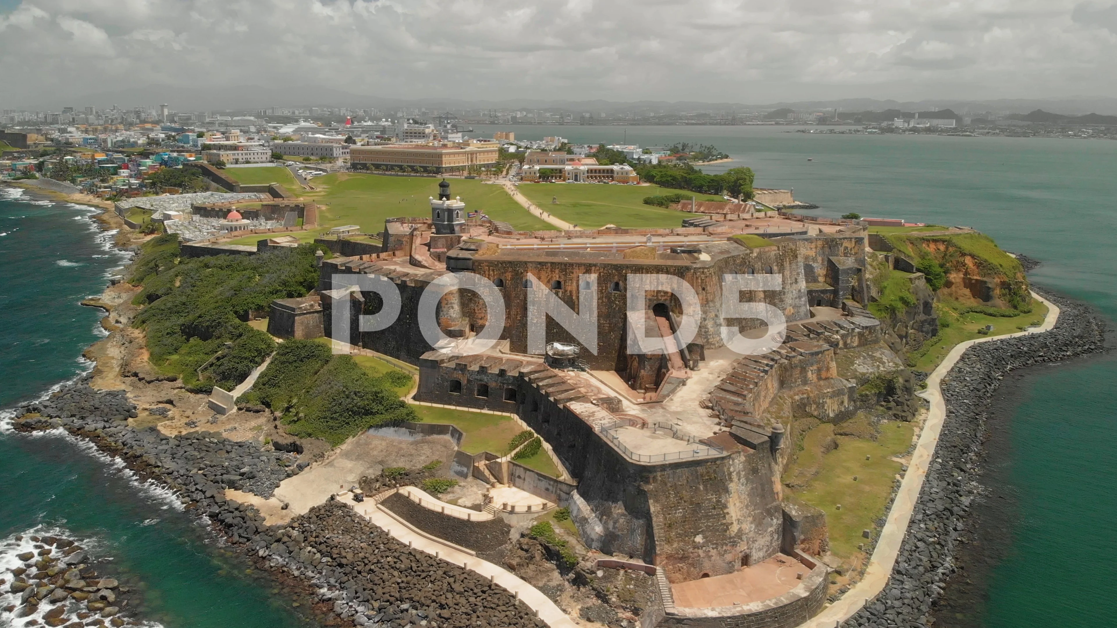 Fortress At Old San Juan Puerto Rico Stock Video Pond5