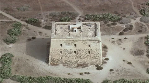 Fortress, pull out to island of Tabarca Stock Footage 66825500