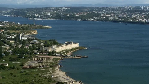 Fortress on the seashore Stock Footage 96570699