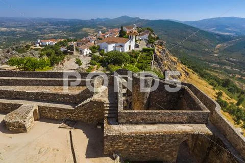 Fortress in village Marvao - Portugal Stock Photos