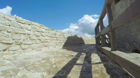 Fortress wall in castle 스톡 동영상 70638951