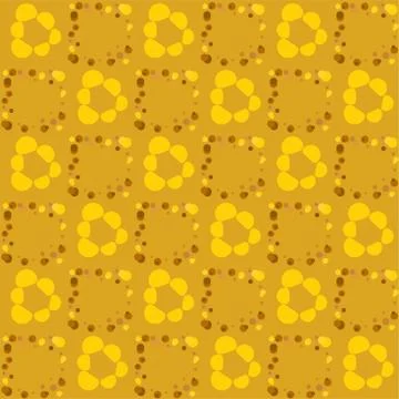 Fortuna gold geometric pattern of small and large circles and bubbles. Fortuna Stock Illustration