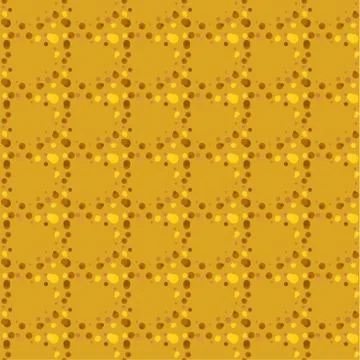 Fortuna gold geometric pattern of small, large circles and bubbles. Fortuna gold Stock Illustration