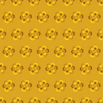 Fortuna gold geometric pattern of small and large petals, flowers. Fortuna gold Stock Illustration