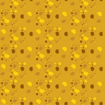 Fortuna gold geometric pattern of small, large circles and bubbles. Fortuna gold Stock Illustration