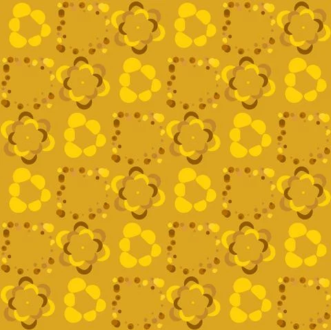 Fortuna gold geometric pattern of small and large circles and bubbles. Fortuna Stock Illustration