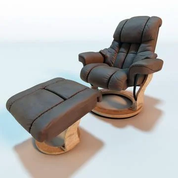 Fortuna Leather Relax Armchair 3D Model