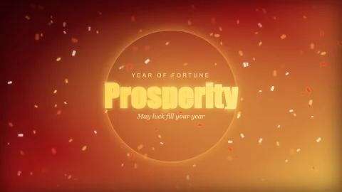 Fortune and prosperity celebration scene with festive elements Stock Footage 337233797