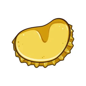 Fortune cookie with bottle cap texture concept Stock Illustration