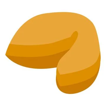 Fortune cookie bringing good fortune and crispy texture Stock Illustration