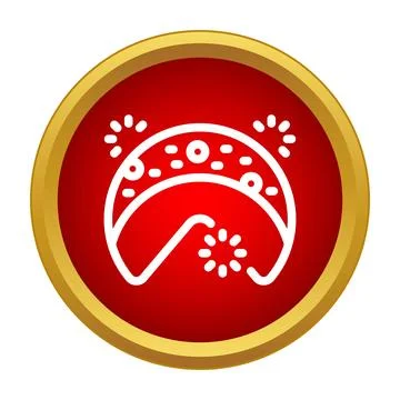 Fortune cookie icon forecasting future good luck Stock Illustration