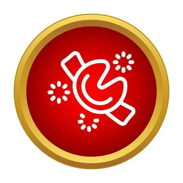 Fortune cookie icon representing luck and prediction Stock Illustration