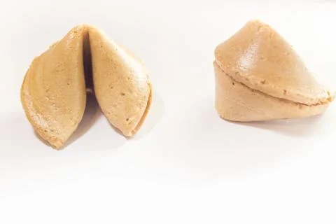 Fortune cookie isolated Stock Photos