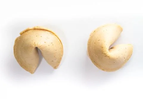 Fortune cookie isolated Stock Photos