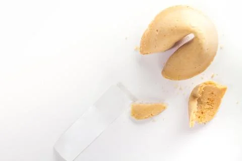 Fortune cookie isolated Stock Photos