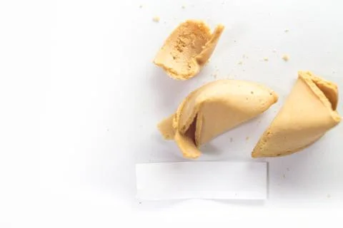 Fortune cookie isolated Stock Photos