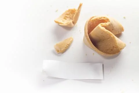 Fortune cookie isolated Stock Photos