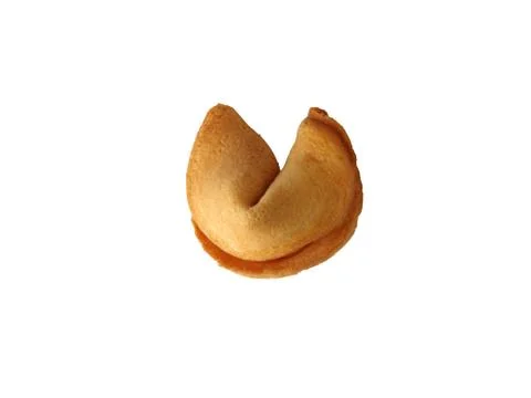 Fortune cookie isolated on white background Stock Photos