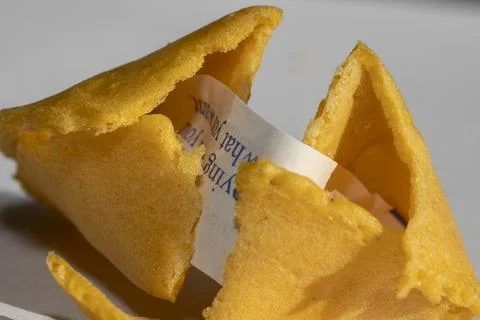 Fortune Cookie macro Stock Photos
