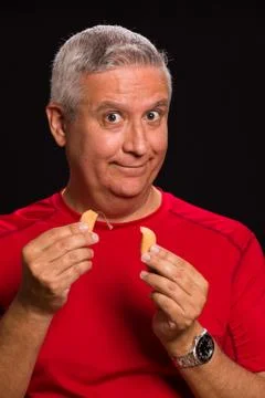 Fortune cookie man Stock Photos