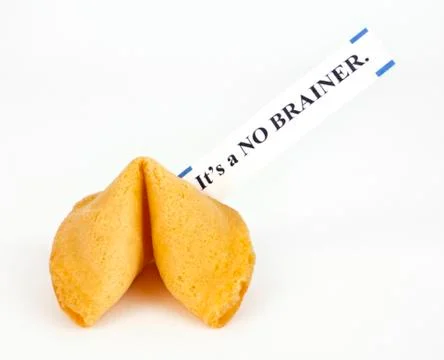 Fortune cookie no brainer Fotos de archivo
